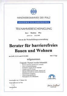 HWK Berater für barrierefreies Bauen und Wohnen